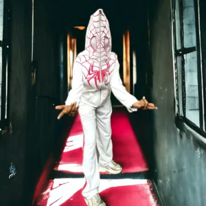 Spider-Gwen Full Zip-Up Cosplay Hoodie Set