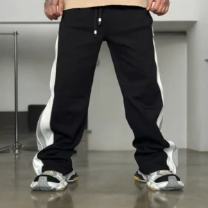 Multi-Panel Zip Detail Streetwear Track Pants