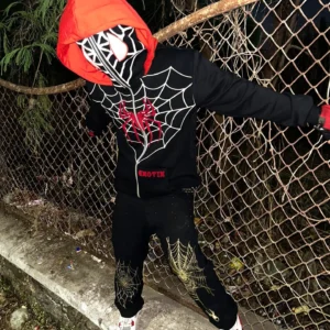 Miles Morales-Inspired “Into the Spider-Verse” Reflective Hoodie Set