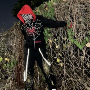 Miles Morales-Inspired “Into the Spider-Verse” Reflective Hoodie Set